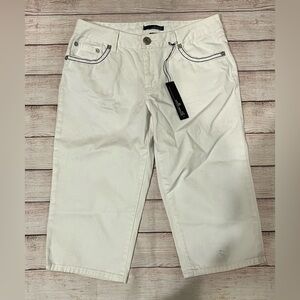 NWT Willie Smith white cropped jeans size 8
